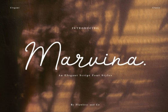 Marvina: A Classy Script Font