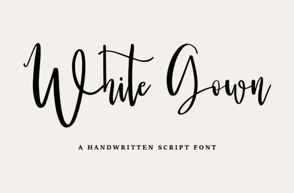 White Gown Font for Creative Campaigns